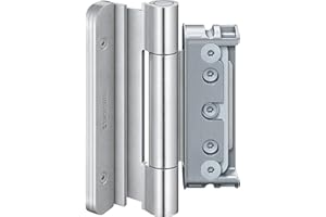 SIMONSWERK 5 080828 0 11085 Türband BAKA Protect 4040 3D FD ohne Stiftsicherung 1 Satz= 3 Stk. Stahl verzinkt, Silber