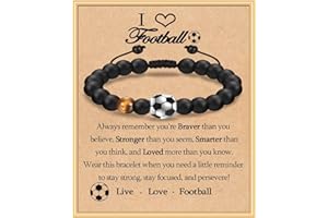 KORAS Football Bracelet Gifts for Boys, Football Gifts for Teenage Boy Age 13-15 16-18 Years Old. Birthday Christmas Graduation Gift for Son Grandson Nephew Brother
