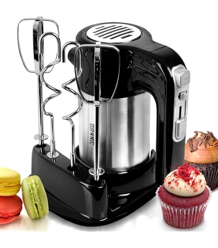Batteur Sur Socle 7 Vitesses Avec Bol Inox 3QT - Accessoires : Crochet Pétrin, Fouet, Batteur Plat (Kseely) - 9