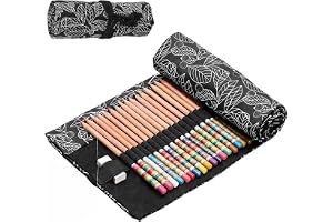 Canvasrulle, 72 hål canvas pencil wrap, pennfodral att rulla upp