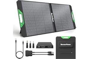Borrow Power 100W Solar Panel Kit, 18V Portable, Foldable Charger with MC4, 2 USB + DC, High Conversion for Home, Campervan, Camping, Power Bank…