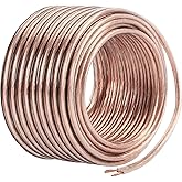 amazon basics 16-Gauge/AWG Speaker Wire, Oxygen-Free Copper, Two Conductors, Audio Speaker Cable for Car, Stereo, Subwoofer, 