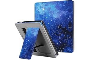 CASEBOT FINTIE Stand Custodia per Kindle Oasis 10ª Generazione (Modello 2019) e 9ª Generazione (Modello 2017) - Protettiva Cover con Schede Slot e Hand Strap, con Auto Sonno/Sveglia, Starry Sky