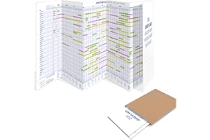 ‎YOHMOE Yohmoe® Urlaubsplaner 2026 Mitarbeiter faltbar, großer Jahresurlaubsplaner & Personal Urlaubsplaner, Urlaubskalender 2026 Mitarbeiter, Dienstplaner Wandkalender, Format 975x297 mm, 34 Mitarbeiter