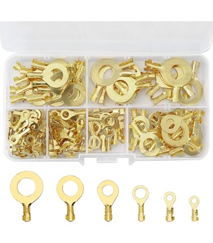 Terminali Ad Anello Per Crimpatura 2.2mm - 200 Pezzi In Rame Placcato Argento, Per Elettronica - Foto 6