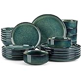 vancasso STARRY Complete Dinnerware Set for 6 Persons, 24 Pieces Reactive Glazed Stoneware Dinnerware Set, with Dinner Plates