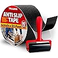 Grip Tape - Heavy Duty Anti Slip Tape for Stairs Outdoor/Indoor Waterproof 4Inch x 35Ft Safety Non Skid Roll for Stair Steps Traction Tread Staircases Grips Adhesive Non Slip Strips Nonslip Walk Black