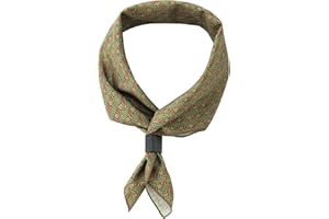 WANYING Pañuelopara Hombre con Lazo de Cuero Pañuelo Multifuncional Pañuelo de Cuello Pañuelo para la Cabeza Nicki Pañuelo Bandana Vintage Retro 60x60 cm