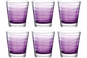 LEONARDO HOME 026843 Vario Struttura - Juego de 6 vasos (250 ml), color morado