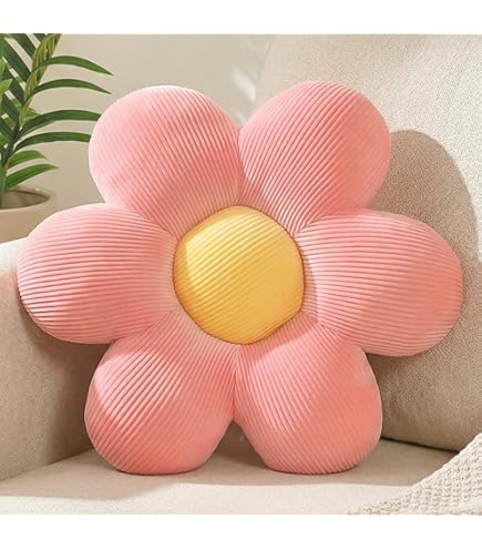 Cuscino A Petali Fiore Di Ciliegio | Morbido In Peluche | Decorativo Per Divano E Camera | 45x45 Cm | Rosa Rosso