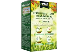 Semillas Batlle Abonos - Fertilizante Césped Profesional Otoño-Invierno Caja 1,5 Kg. - Batlle