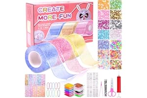 Meetory Nano Tape, 65 Pcs Tape Bubbles Set, Magie Nano Klebeband, Nanoband Multipurpose, Nano Tape Set geeignet für junge mädchen, Mit Pailletten Aufkleber DIY craft kit, Party Favors Geschenke