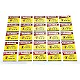 25 X WY Do Not Use Gas Warning Notice Labels (Self Adhesive) Or Use The 25 Attachment Ties Included