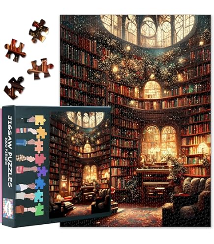 Ravensburger Puzzle 1000 Pezzi The Reading Room - Biblioteca Con Libri E Poltrone, Colori Vivaci Opachi - 2