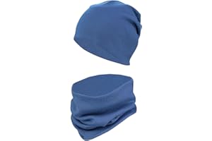 TupTam Mütze und Schal Kinder Set – Weiches Schal Mütze Set Kinder für Herbst und Winter