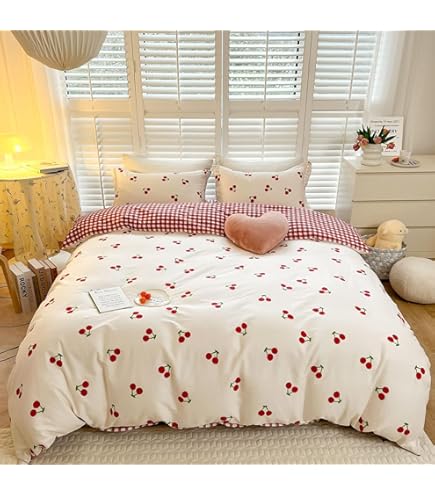 Covebett Bettwäsche Set Mit Herzen - Microfaser Bettbezug 135x200 Cm + Kissenbezug 80x80