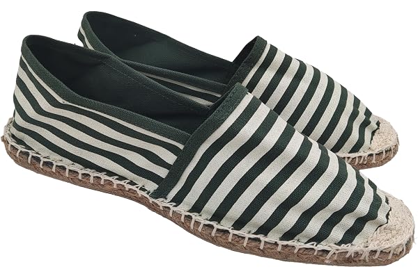 Espadrillas för män och kvinnor i duk, sommarskor slip-on, klassiska låga espadriller i gummibotten