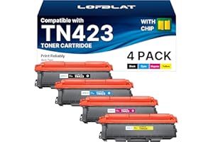 LOFBLAT TN423 Cartouche de Toner Compatible pour Brother TN423 TN-423 TN421 pour HL-L8260CDW HL-L8360CDW MFC-L8690CDW MFC-L8900CDW DCP-L8410CDN DCP-L8410CDW DCP-L8410CDN (Noir Cyan Magenta Jaune)