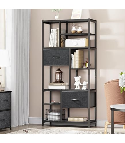 DWVO 5 lagen boekenplank, houten en metalen boekenkast opbergorganizer, industriële boekenplank hoge rekken unit displayrek voor woonkamer keuken slaapkamer, puur wit boekenrek