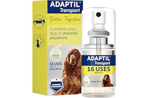 Adaptil Transport Spray For Dogs 20ml, Adaptil Dog Calming Spray Uses Pheromones To Help Reduce Anxiety And Stress In Pet Dogs, Pheromone Spray Helps Anxious Dogs Stay Calmer