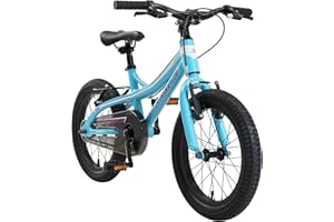 ‎BIKESTAR BIKESTAR Kinder Fahrrad Aluminium Mountainbike mit V-Bremse für Mädchen und Jungen ab 4-5 Jahre | 16 Zoll Kinderrad MTB | RISIKOFREI TESTEN