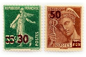 TIMBRE FRANCE 1940. 2 Authentiques Timbres de Collection Neufs **. France Nos 476 et 477. Gomme intacte. par des Livres Express