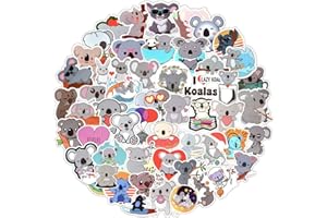 ‎EBANKU EBANKU 108 Stück Koala-Aufkleber für Computer, Gepäck, Motorrad, Fahrrad, Vinyl, wasserdicht, für Kinder, Graffiti, Skateboard, Autos