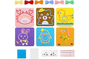 ZSTNPP Kids Sewing Kit, 6 PCS Colorful Animal Sewing Kit for Kids, Safe Educational Handcraft Toy for 3-12 Years Old, Perfect for Craft Parties and Holiday Gifts