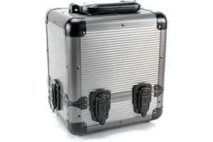 Versa Games 1000pc Deluxe Poker Chip Case Carrier in Gray Color - Ultimate Poker Chip Carrier