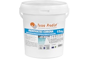 Tecno Prodist RENOVATEC CORONA - (BLANCO 11 Kg), Pintura renovación bordes de piscinas o piedra de coronación - Antideslizante - Alta resistencia y durabilidad - Fácil Aplicación