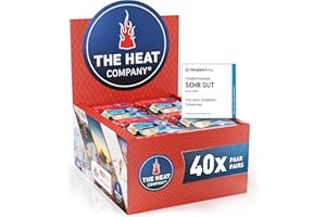 ‎THE HEAT COMPANY THE HEAT COMPANY Fußwärmer - 5, 15 oder 40 Paar - EXTRA WARM - klebend - Zehenwärmer - 8 Stunden warme Füße - sofort einsatzbereit - luftaktiviert - rein natürlich - für alle Größen