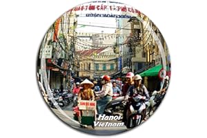 WEEKINO Stare Miasto Hanoi Wietnam magnes na lodówkę 3D szkło kryształowe turystyczne miasto podróż pamiątka kolekcja prezent mocna naklejka na lodówkę
