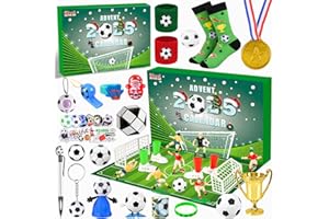 iZoeL Calendario Avvento Calcio Calendario Avvento 2025 Giocattolo per Bambini Idee Regalo Natale 2025 per 3 4 5 6 7 8 Anni Bambini Ado, Regali di Natale per Figlio Figlia Nipote Fratelli Sorelle