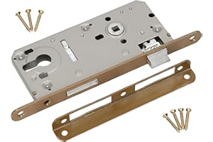 KOTARBAU® Serratura per Porta da Infilare 90x50mm con un Cilindro con Leva per Porta Destra Sinistra Telaio in Legno Metallo