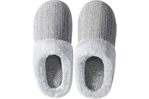 MIXIN Slippers for Women Memory Foam Fuzzy House Slippers Bedroom Non-slip Warm Fluffy Plush Womens Slippers