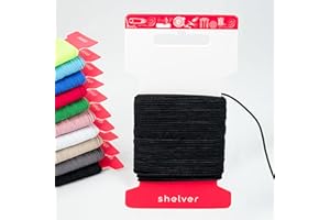 Shelver Premium Elastic Cord, 1.5mm Black, 5m