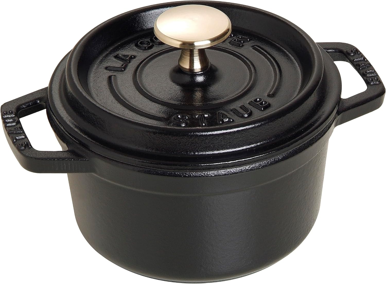 STAUB Cacerola/Cocotte de Hierro Fundido, 14 cm de Diámetro, 0,8 L, Negro