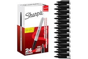 Sharpie marqueurs permanents | pointe fine | noir | lot de 24