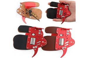 surwolf Protège Doigts pour Le tir à l'arc en Cuir de Vache S&M&L&XL Protecteur de tir à l'arc pour l'entraînement au tir à l'arc recourbé