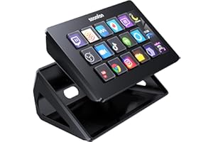 Stream Control Deck 15 Keys - SOOMFON Studio Control Deck with 15 Macro Keys & Dashboard, Customizable LCD Buttons to Trigger Actions in OBS, Twitch, YouTube, Perfect for Live Streaming Video Editing