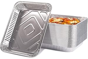 CONTITAL R32G Contenitori Alluminio 8 Porzioni | Vaschette Grandi Monouso | Teglie Usa e Getta per Alimenti - 50 Pezzi Professionale