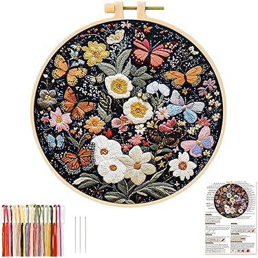 Kreuzstich Set Kolibri 40x50cm - Vorgedruckter Stoff Mit Garn & Zubehör