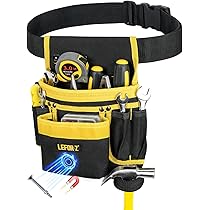 Cintura Porta Attrezzi,Magnetiche Cintura Attrezzi Con 14 Tasche,Regolabili Staccabili Cintura Elettricista,Cintura Attrezzi Lavoro Per Elettricista,Falegname,Edilizia,Nero-Verde