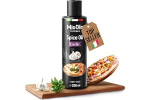 MioOlio Vitlöksolja 200 ml – aromatiserad olja med intensiv vitlöksarom – perfekt för matlagning, stekning, grillning och för