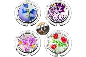 FGXY FGX 4pz Gancio Porta Borsa, Set Di Ganci Rotondi Per Borsetta, Portatile, Borsa Pieghevole, Pieghevoli, Moda Gancio Pieghevole Set Misto, Per Donne Ragazza Borsa Drogheria Regal