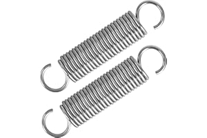 GUNGY Zugfedern mit Haken Edelstahl Spannfeder Zugfeder 80mm Außendurchmesser 18mm Drahtdurchmesser 2mm Maximale Zugkraft 8,3kg 2x18x80mm 2 Stück