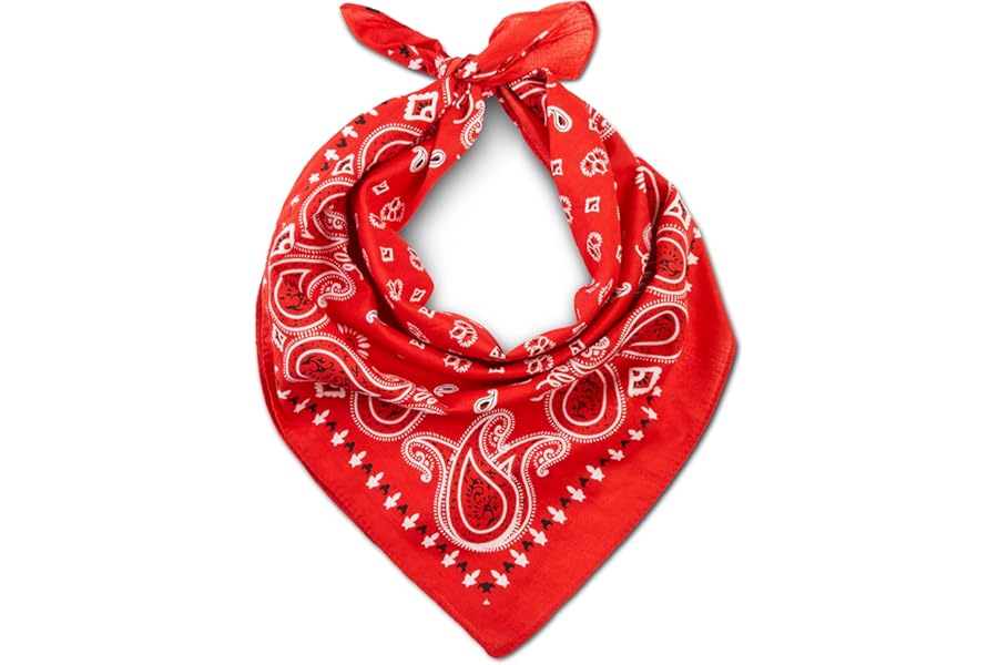 LOVARZI Bandana Scarf for Men and Women - Premium Cotton Stylish & Versatile Paisley Bandanas - Perfect Neck and Head Wear for Summer, Winter and Sports