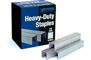 5,000 Count Heavy Duty Staples, 23/13, 1/2-inch Staples, 100/Strip, Chisel Point Tips, High Capacity, by Better Office Products