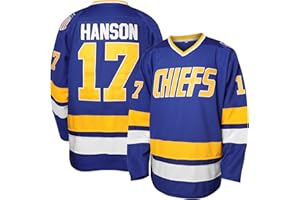 vinking Hanson Brothers Jersey, Charlestown Chiefs 16,17,18 Slap Shot Ice Hockey Movie Jersey