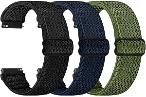 Janpso Correas de 20mm compatible con Amazfit GTS/GTS 2(2Mini)/GTS 3/GTS 4 Mini/Bip S/Bip S Lite/Bip U/Bip U Pro, pulsera deportiva de nailon elástico suave para mujeres y hombres